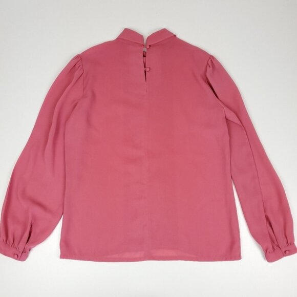 Vintage pink blouse with lace inset panel - Picture 4 of 7